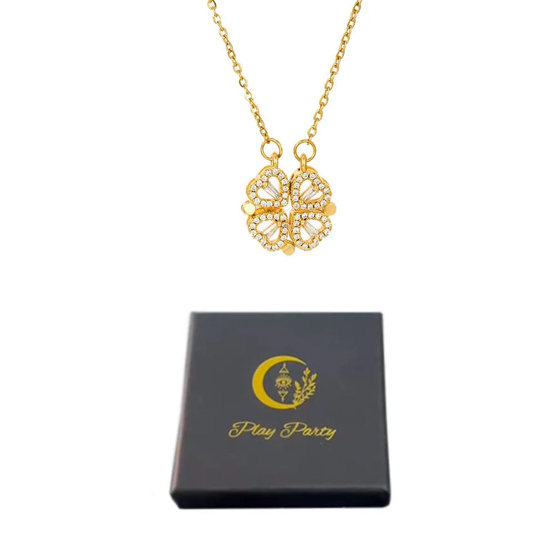 2024 Lucky Four-leaf Clover Necklace In Black Box With Logo For BR Shopper