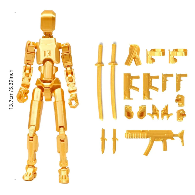 Multi-Jointed Movable Shapeshift Robot 2.0 3D Printed Mannequin Dummy 13 Action Figures Toys Kids Adults Parent-children Games