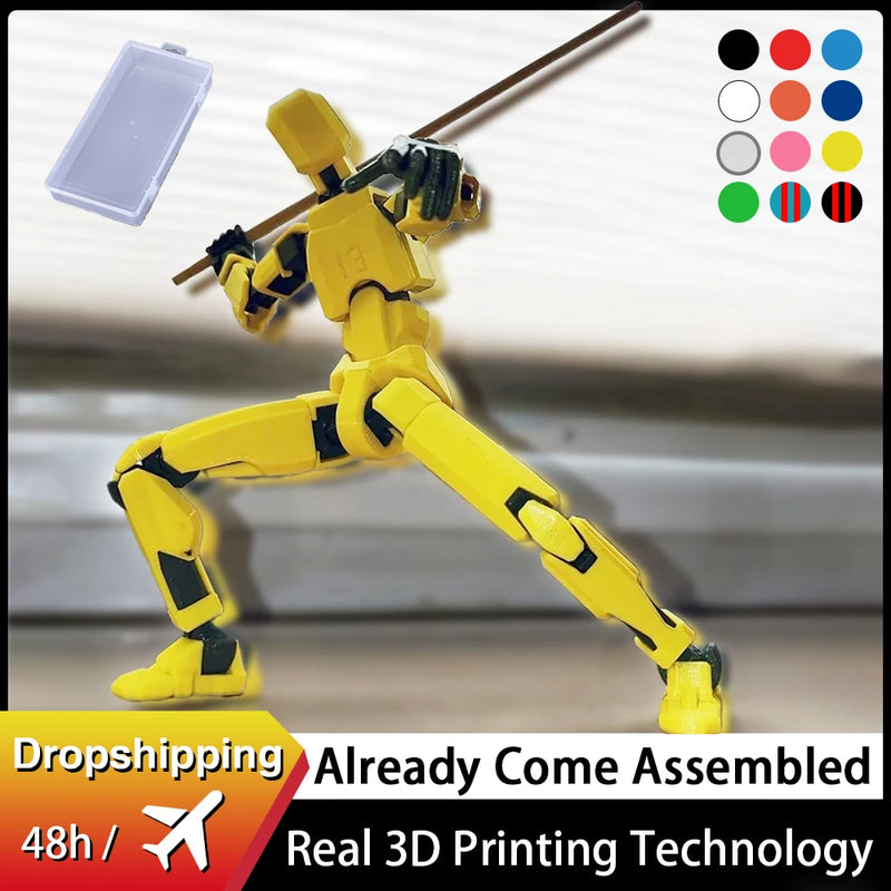 Multi-Jointed Movable Shapeshift Robot 2.0 3D Printed Mannequin Dummy 13 Action Figures Toys Kids Adults Parent-children Games