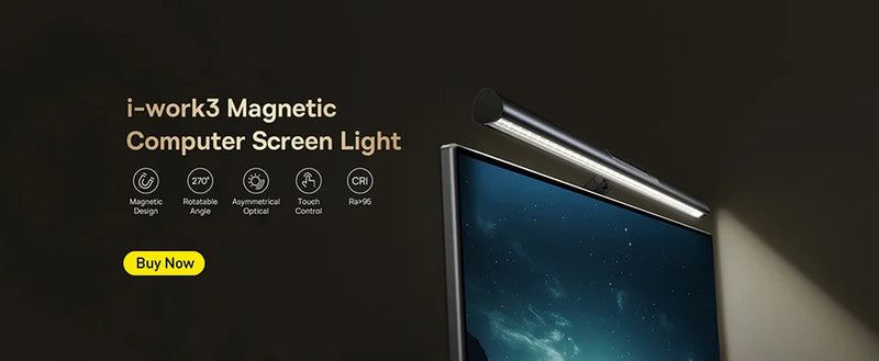 Baseus Magnetic Desk Lamp Hanging LED Table Lamp Chargeable Stepless Dimming Cabinet Night Light Closet Wardrobe Study Read Lamp