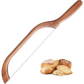 Wooden Bread Knife Slicer Premium Stainless Steel Serrated Saw Bread Cutter for Homemade Bread Bagels Baguettes Serrated Knife