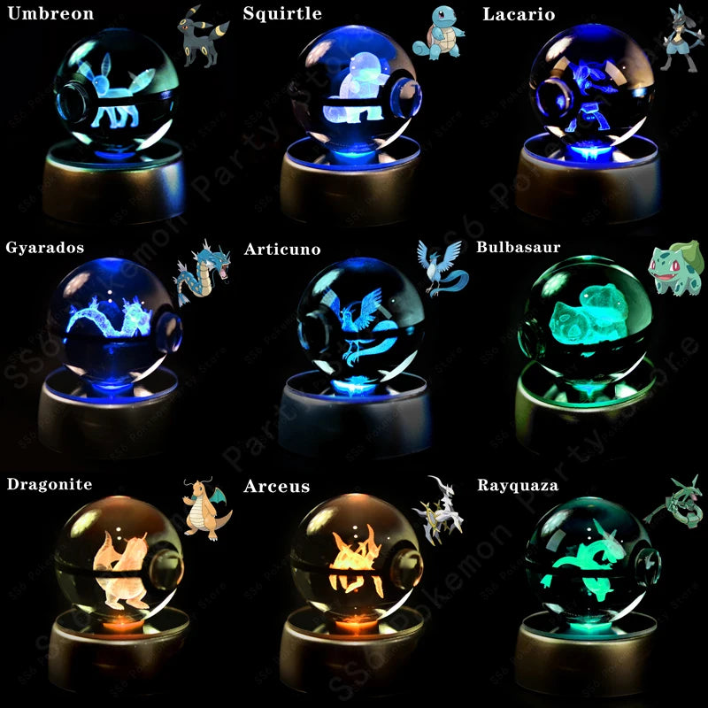 3D Pokémon Crystal Ball Lamp – A Unique and Enchanting Gift