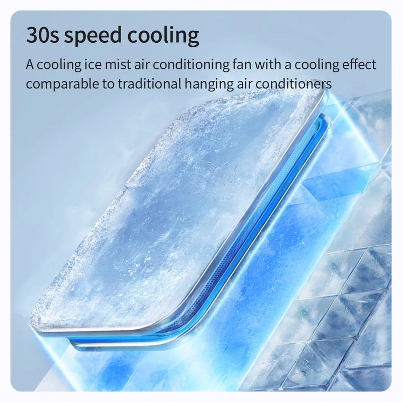 Edon Desktop Fan Wall Mounted Air Conditioning Fan Rechargeable Portable Semiconductor Cooling Home Office Kitchen Bladeless Fan