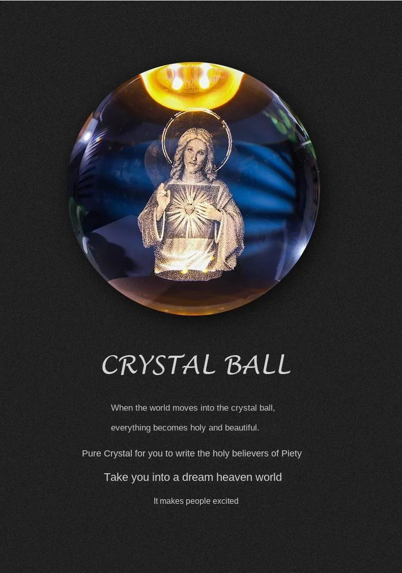 Divine Glow 3D: Jesus Crystal Night Light