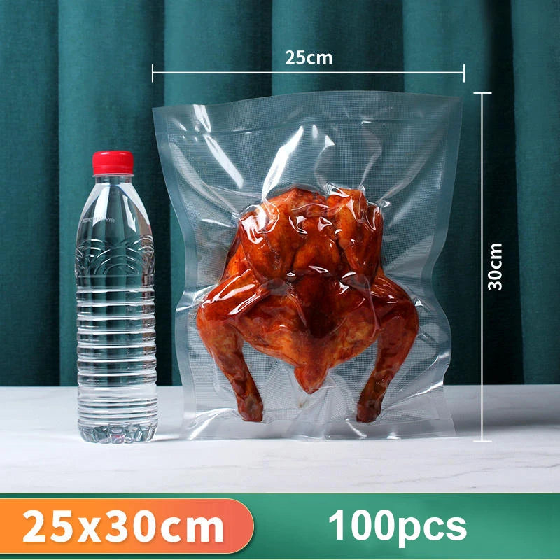 Vacuum Bags for Food 100pcs Food Vacuum Packaging Storage Bags for Vacuum Sealer Thicker Food Fresh Keeping Sealing Empty Bags