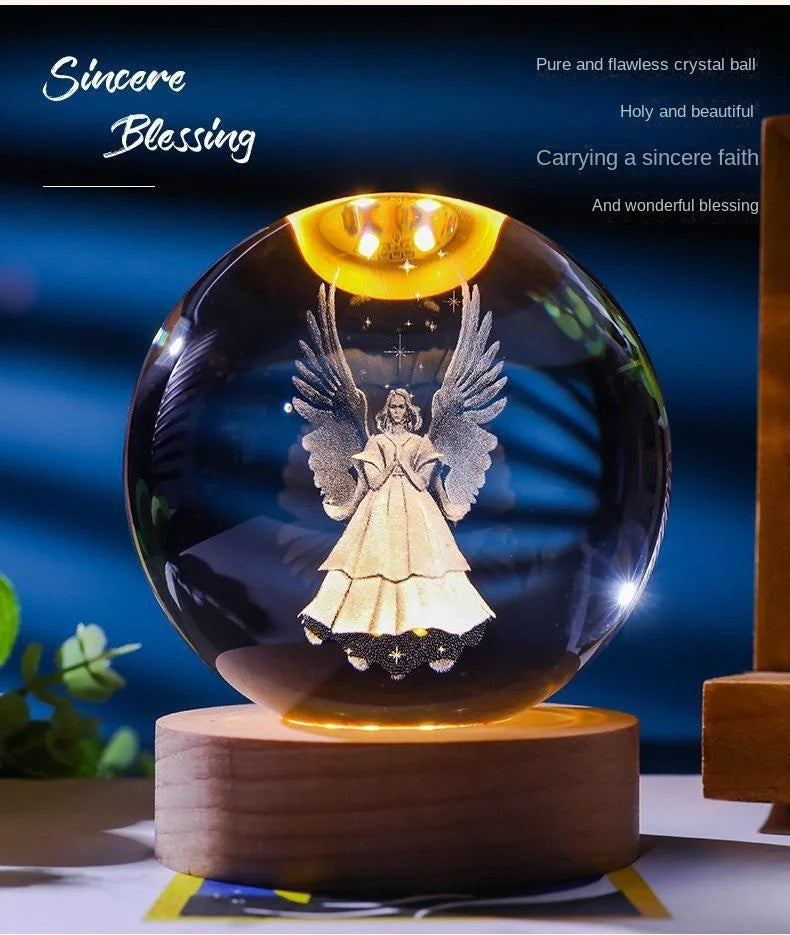 Divine Glow 3D: Jesus Crystal Night Light