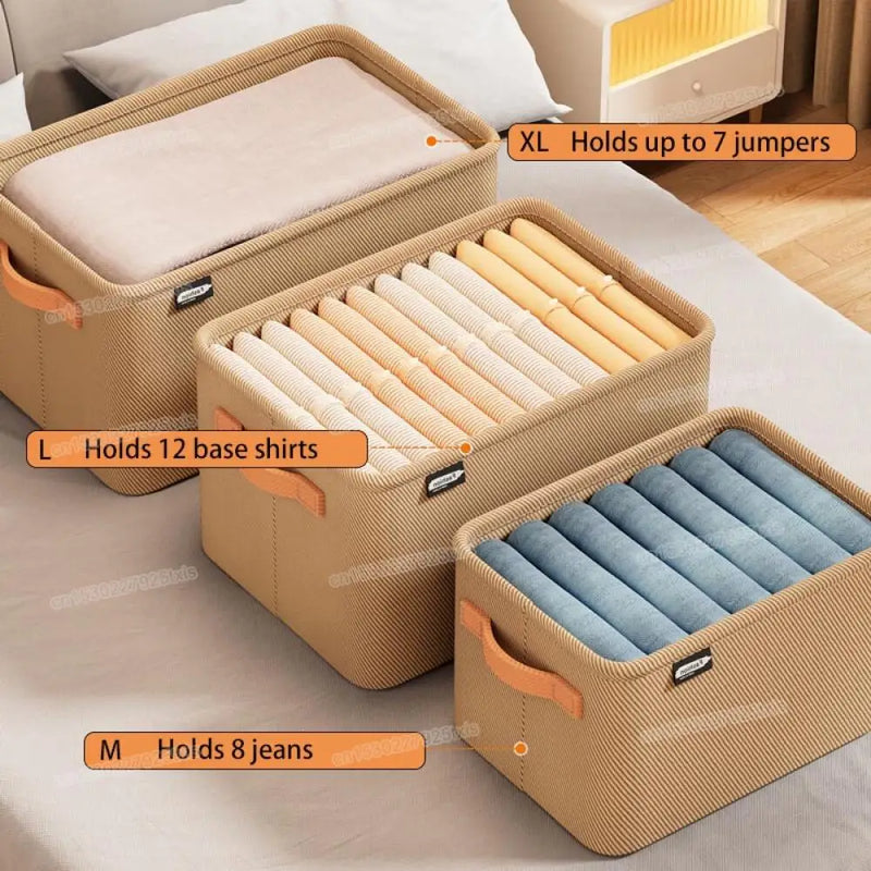 Closets Clothes Organizer Large Capacity Pants Jeans Storage Box Cabinet Drawers Underwear Socks T-Shirt Wardrobe Organizer