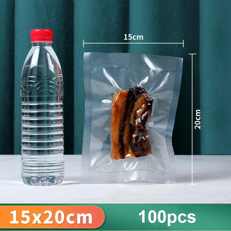 Vacuum Bags for Food 100pcs Food Vacuum Packaging Storage Bags for Vacuum Sealer Thicker Food Fresh Keeping Sealing Empty Bags